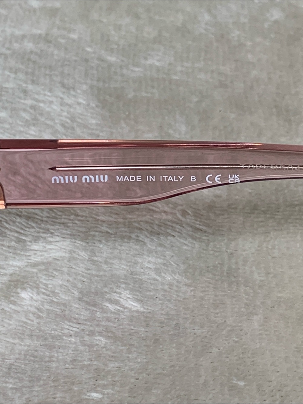 Mint Miu Miu 0MU A03SF  Womens Sunglasses Translucent Clear Pink Purple - Picture 7 of 7
